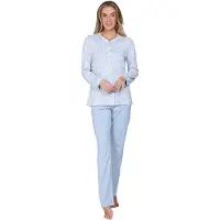 Pastunette Pyjama 'Soft Paisley' blauw / offwhite