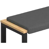 vidaXL Bankkussen Stof Donkergrijs Diepte 35 cm