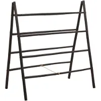 vidaXL Dubbelzijdige dekentrap Zwart 90 x 50 x 100 cm Bamboe
