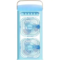 VHV - Luchtkoeler Draagbaar - Ventilator met IJscompartiment - 720° Verstelbaar - Bureau/Woonkamer - blauw