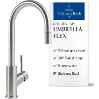 Villeroy & Boch Umbrella Flex: Keukenmengkraan met één hendel en flexibele douchebuis
