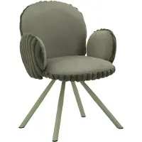 Mauro Ferretti Stockholm stoel - B - Groen, set van 2 stuks, gemaakt van ijzer en polyester, met armleuningen, modern design - Moderne collectie