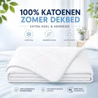 Droomtextiel Verkoeld Zomer Dekbed - 100% Puur Katoen 240x220 cm - Katoen Zomerdekbed - Absorberend