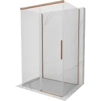 Mexen Rox-3S 3-zijdige schuifdouchecabine 90 x 120 , transparant, geborsteld koper - 8C2-090-120-65-00-3S