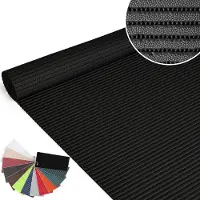 ANRO Badmat Zwart 130x300cm Antislip Douchemat Afwasbaar Sneldrogend