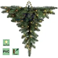 Royal christmas - Hang - Plafond Kunstkerstboom op de kop - 70 LED Lampjes - 120 cm