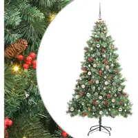 vidaXL - Kunstkerstboom - 300 - LED's - Warmwit - PVC - en - Metalen - Groen