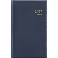 Brepols bureau agenda 2027 - BREFIX [0.016] - LIMA - Bureau agenda - 1 dag op 1 pagina - Dagoverzicht - Blauw - 11.3 x 18.2 cm