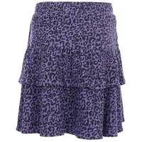 LOOXS little strokenrok met peplum en panterprint - paars Meisjes Stretchkatoen - maat 128