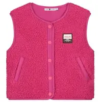 Stains & Stories teddy gilet - magenta Paars Meisjes Polyester Ronde hals - maat 140