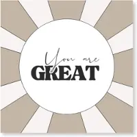 Housevitamin Papieren Servetten 33x33 cm – 3-laags – You are great – Beige – FSC-gecertificeerd – 20 stuks – Feestservetten – Party Decoratie – Tafelstyling