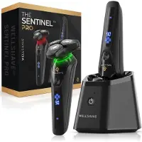 Wellshave Sentinel Pro Scheerapparaat Mannen - Elektrische scheerapparaat - Met Cleaning Pod - Shaver - Scheren - IPX7 Waterdicht