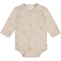 Feetje romper met print - offwhite Beige Jongens/Meisjes Stretchkatoen V-hals - maat 62