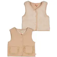 Feetje reversible gilet Forest Garden - beige Meisjes Katoen Ronde hals - maat 62