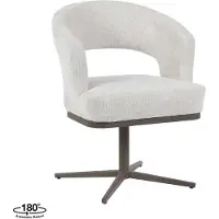Label51 Monaco Eetkamerstoel - Naturel - Stof - Brons Metaal - Stoel - Eetkamerfauteuil