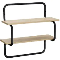 vidaXL 2-laags wandplank Sonoma Eiken 60 x 24,5 x 61 cm