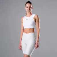 Acelera Intermediate Fietsshort Dames met Zeem Wit - Fietsbroek - Wielrenbroek - Wielerbroek - Mountainbike - Bibshort - Spinning - Fietskleding - Koersbroek - Kort - Dames - Maat S