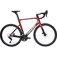 RINOS Odin 4.1 Alle Carbon racefiets - lichtgewicht racefiets 700C - Shimano 105 - 24 versnellingen - Koolstofvezel velgen - aerodynamisch ontwerp - hydraulische remmen - unisex - Zwart Rood 58--2024