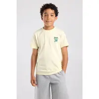 America Today T-shirt met backprint - lichtgeel Jongens Ronde hals Backprint - maat 158/164