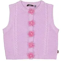QPI gebreid gilet - lila Paars Meisjes Acryl Ronde hals Effen - maat 92