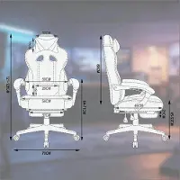 HAUSS SPOLE Bureaustoel - Ergonomische Verstelbare Gamestoel - Voor Werk, Spel En Ontspanning - Kunstleer - Zwart Groen