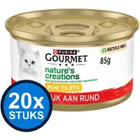 Gourmet 20x - Nature's Creations Mini Filets Rund - Kattenvoer Natvoer - 85 g