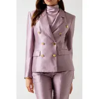 Guess Marciano GUESS Milla Double Breast Mauve Berry Maat: 44 | Blazers Outlet | Dames | Paars