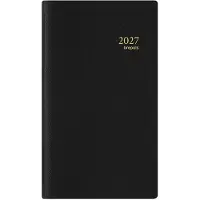 Brepols agenda 2027 - BREPLAN [0.774] - GENOVA - Zakagenda - 1 week op 1 pagina - Weekoverzicht - Zwart - 9.05 x 16 cm