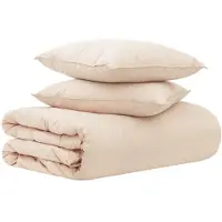 vidaXL Deken Set 2 st 240 x 220 cm 250 gsm Natuurlijke Kapok Beige