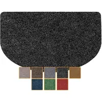 ANRO Deurmat Zwart 75x45cm – Schoonloopmat Antislip Wasbaar Voordeur Hal Binnen & Buiten Op Maat