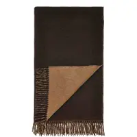 Bronte by moon Plaid Double Face Camel/Chocolade - Country Side Collection - Merino Lamswol - 140x185 - Scotland