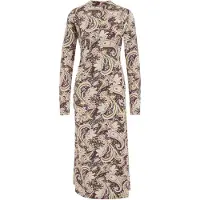 We fashion - Dames midi jurk met print - Multikleur - Katoen - Maat: XS