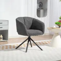 HAUSS SPOLE Fauteuil - Draaibare Loungestoel Met Armleuningen - Comfortabele Zitschaal Voor Lezen En Ontspannen - Stof Donkergrijs