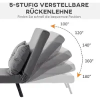 HAUSS SPOLE Fauteuil - Slaapfauteuil Met Bedfunctie - Verstelbare Rugleuning En Kussen - Voor Woonkamer En Logeerkamer - Velvet Donkergrijs