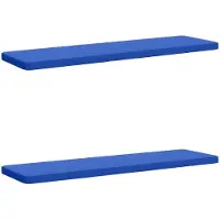vidaXL 2-delige Bankkussens VUGHT 2 st 100% Polyester Koninklijk Blauw