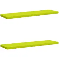 vidaXL 2-delige Bankkussens VUGHT 2 st 100% Polyester Heldere Groen.