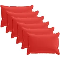 vidaXL Kussensloop 6 st HOUTEN Rood 50 x 80 cm Polyester