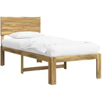 vidaXL Eenpersoonsbed met hoofdbord ROSTOCK Witgewassen 80 x 200 cm