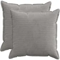 vidaXL Kussensloop 2 st HOUTEN Lichtgrijs 70 x 70 cm corduroy