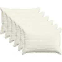 vidaXL Kussensloop 6 st HOUTEN Crèmekleurig 40 x 60 cm corduroy