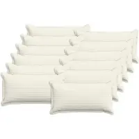 vidaXL Kussensloop 12 st HOUTEN Crèmekleurig 40 x 80 cm corduroy