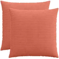 vidaXL Kussensloop 2 st HEERLEN Rood Oranje 60 x 60 cm corduroy