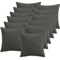 vidaXL Kussensloop 12 pcs HEERLEN Antracietkleurig 50 x 50 cm corduroy