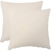 vidaXL Kussensloop 2 st HEERLEN Crèmekleurig 65 x 65 cm Bouclé