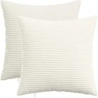 vidaXL Kussensloop 2 pcs HEERLEN Crèmekleurig 50 x 50 cm corduroy