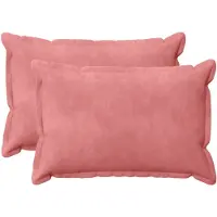 vidaXL Kussensloop 2 st HOUTEN Roze 50 x 75 cm Fluweel