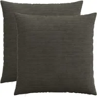 vidaXL Kussensloop 2 pcs HEERLEN Antracietkleurig 65 x 65 cm corduroy