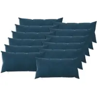 vidaXL Kussen met kussen HEERLEN 12 st Blauw fluweel