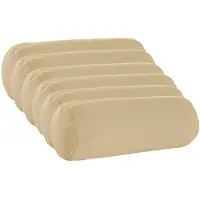 vidaXL Kussensloop 6 st HEERLEN Beige Ø 15 x 40 cm Polyester