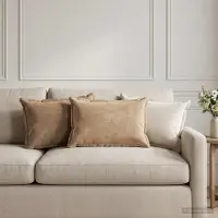 vidaXL Kussensloop 2 st HOUTEN Bruin 30 x 50 cm Chenille Stof
